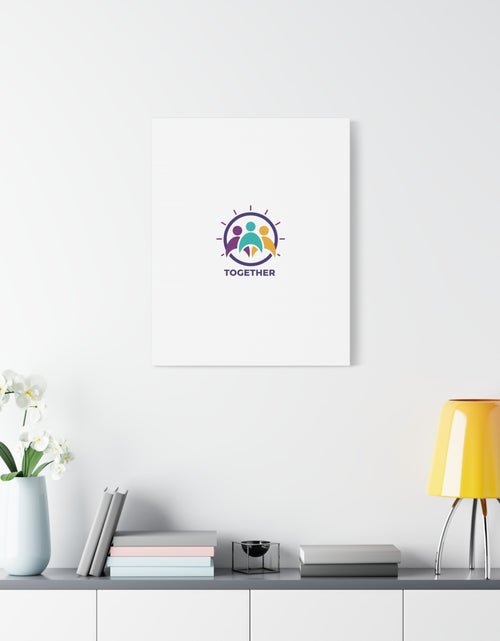 Load image into Gallery viewer, Together solidarity icon Canvas, Minimalist equality symbol, Support badge
