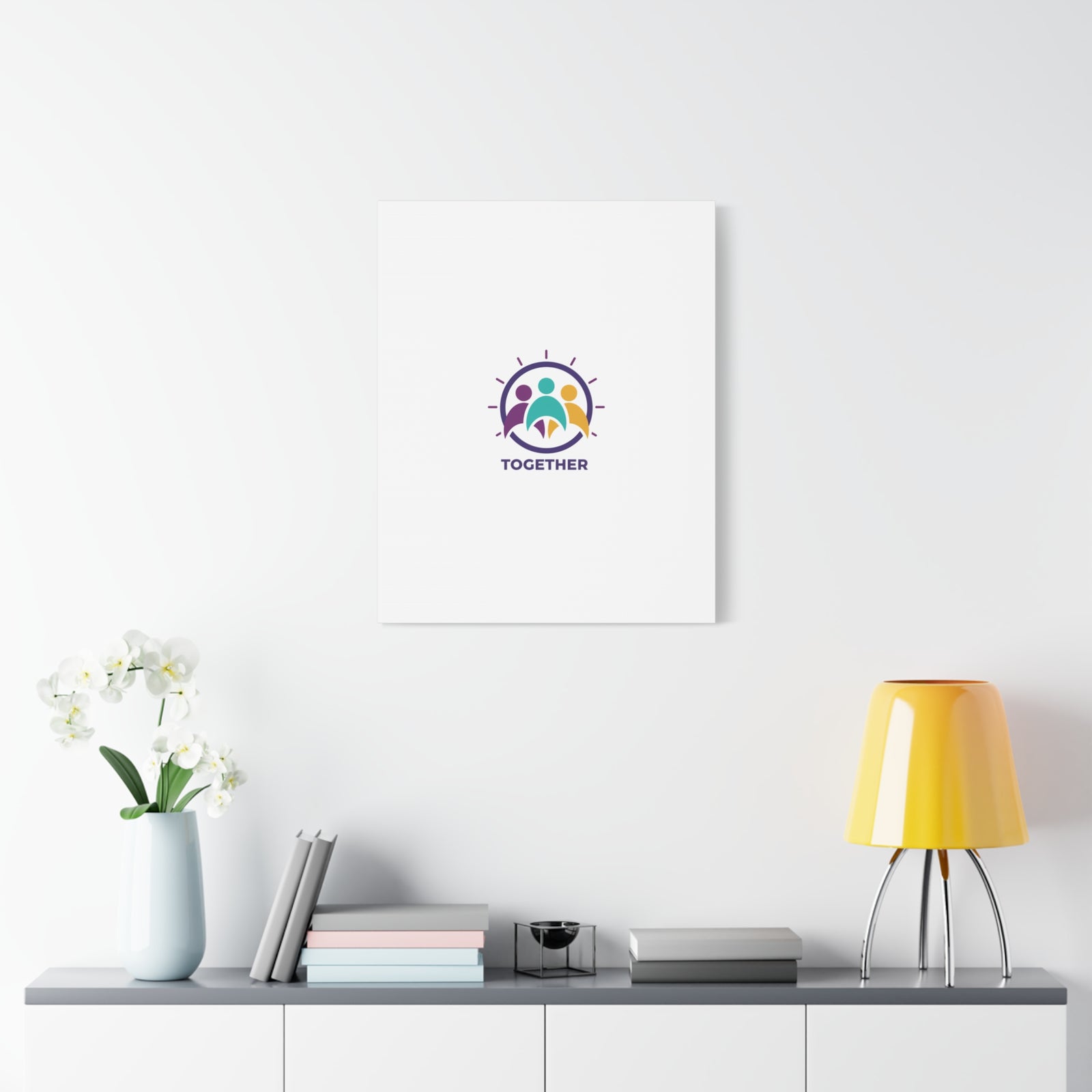 Together solidarity icon Canvas, Minimalist equality symbol, Support badge