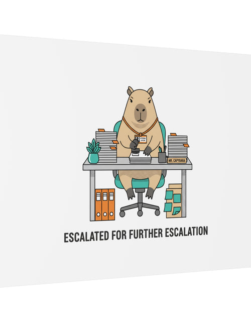 Load image into Gallery viewer, Escalated for Further Escalation Canvas | Unhinged Animal Bureaucracy, Office Animal Illustration
