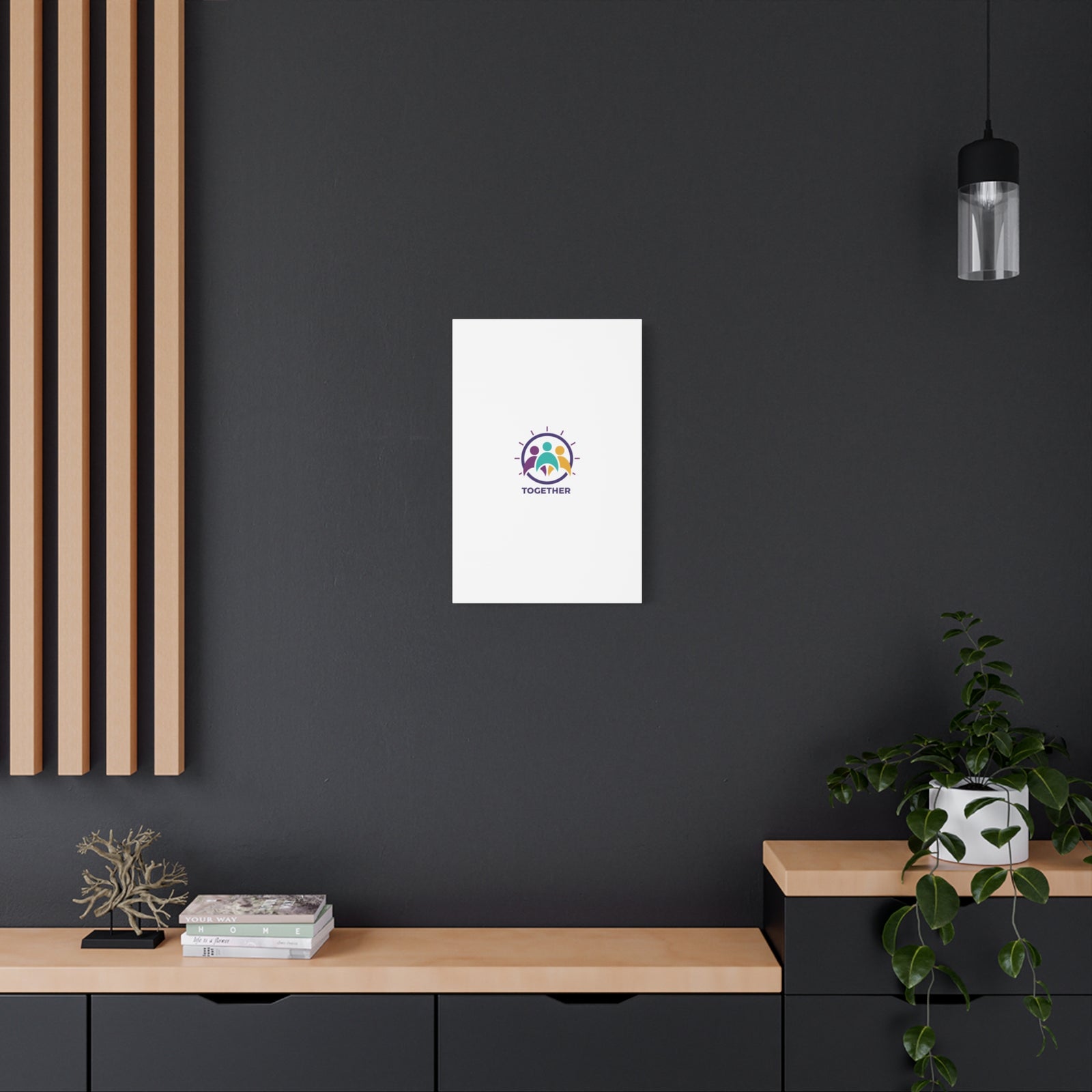 Together solidarity icon Canvas, Minimalist equality symbol, Support badge
