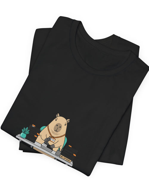 Load image into Gallery viewer, Escalated for Further Escalation Bear Desk Tee | Unhinged Animal Bureaucracy, office bear illustration

