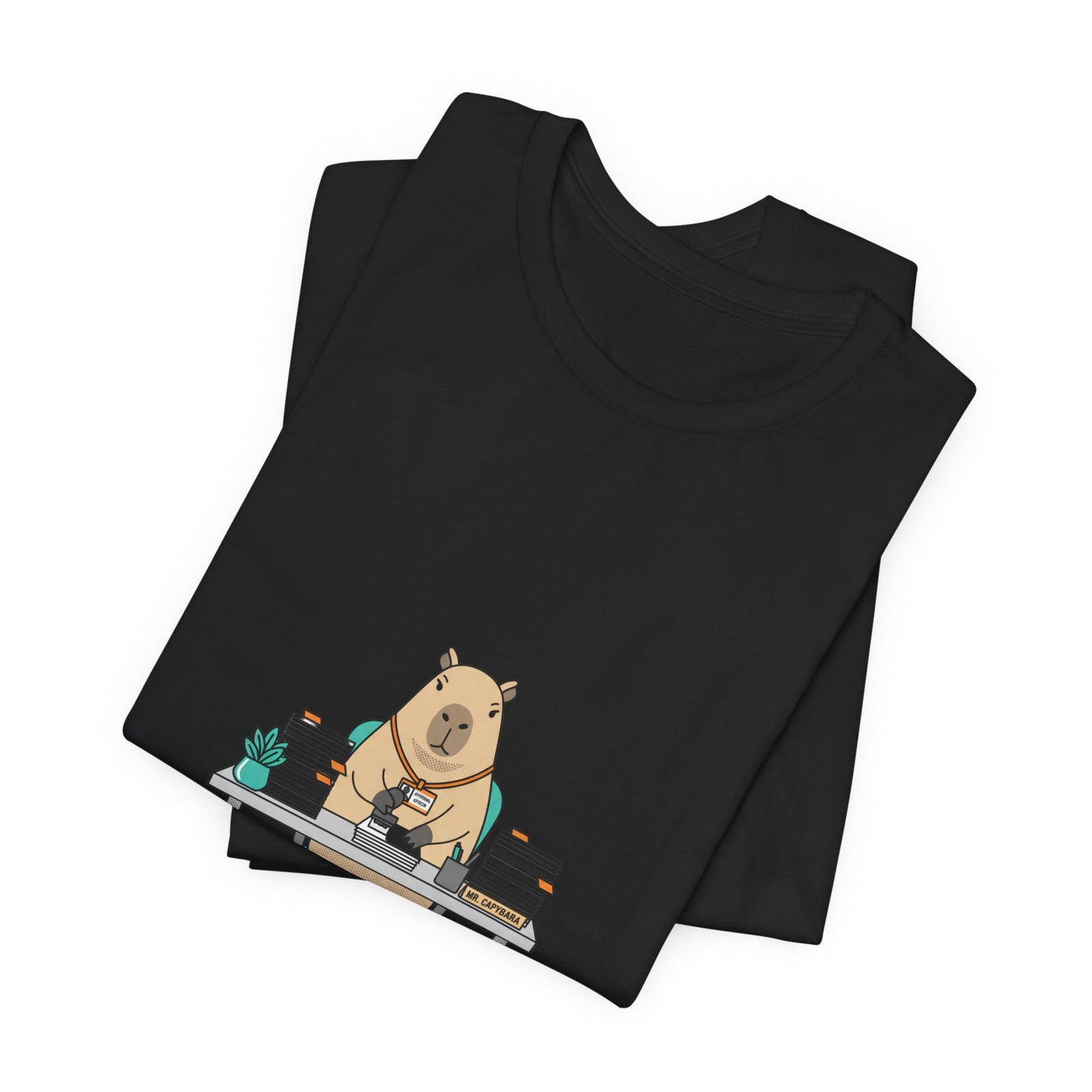 Escalated for Further Escalation Bear Desk Tee | Unhinged Animal Bureaucracy, office bear illustration