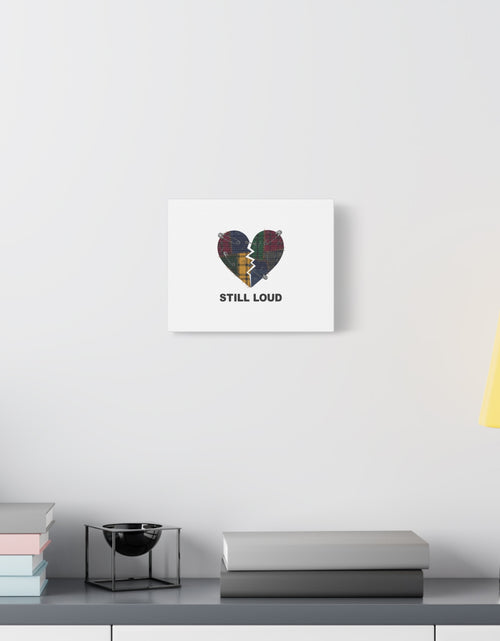Load image into Gallery viewer, Plaid Patchwork Heart Canvas | Grunge Revival 90s Punk Wall Art
