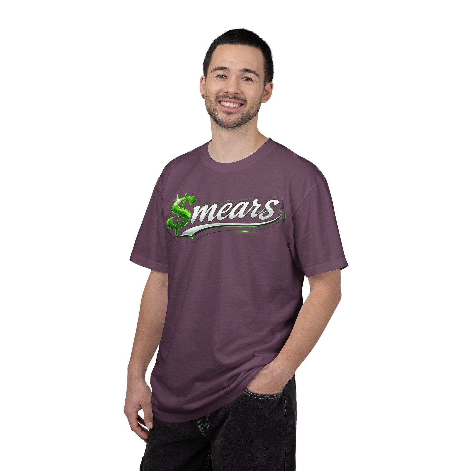 Smear Script T-Shirt — Bold Lip Art & mears Streetwear Tee