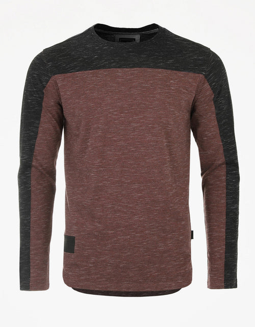 Load image into Gallery viewer, Athletic Color Block Long Sleeve Curved Hemline Casual Shirt
