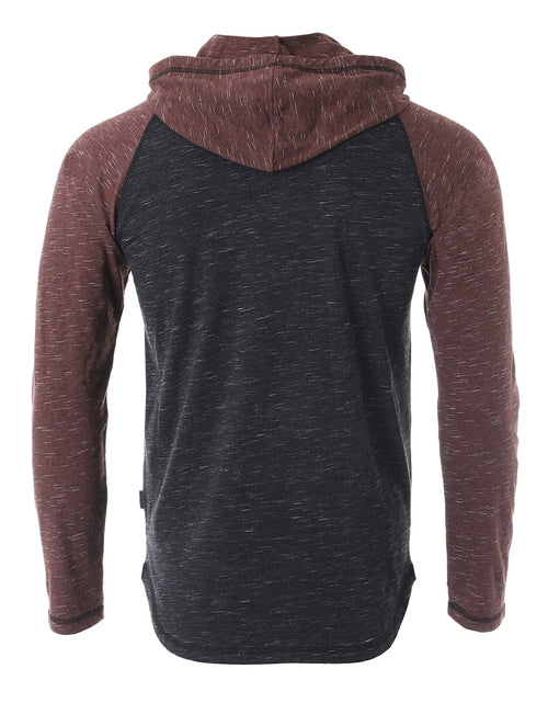 Load image into Gallery viewer, ZIMEGO Mens Long Sleeve Lightweight Hooded Henley – Color Block Pullover Hoodie  for Casual Gym Workout Travel
