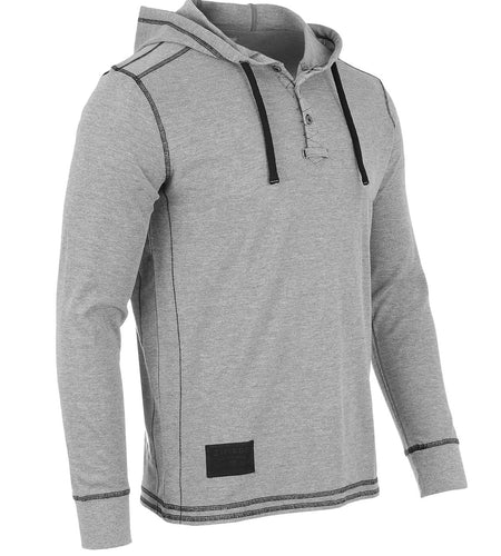 Vintage Thermal Long Sleeve Lightweight Fashion Hooded Henley