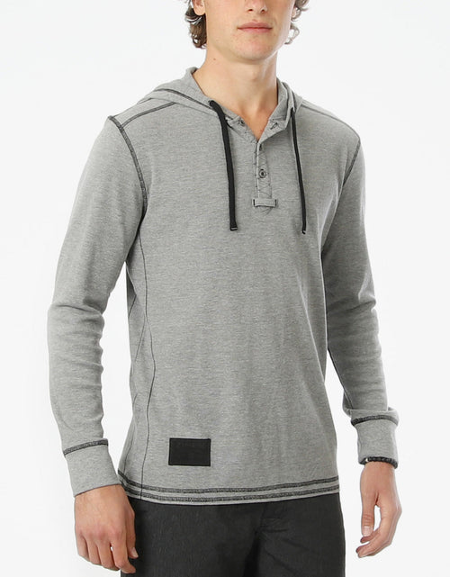 Load image into Gallery viewer, Vintage Thermal Long Sleeve Lightweight Fashion Hooded Henley

