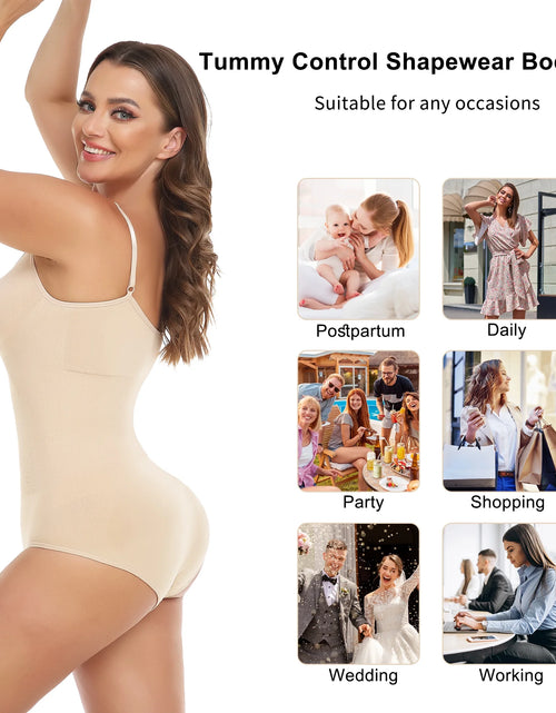 Load image into Gallery viewer, Shapewear Bodysuit for Women Tummy Control Body Shaper Seamless Sculpting Snatched High Waist Body Suit
