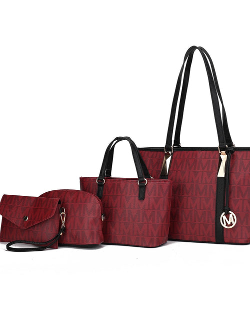 Load image into Gallery viewer, Alexy Women'S Tote Bag, Small Tote Bag, Pouch Purse &amp; Wristlet Wallet Bag 4 Pcs Handbag Set by Mia K - White
