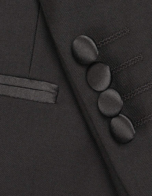 Load image into Gallery viewer, "Milan" Black Tuxedo Jacket Peak (Separates)
