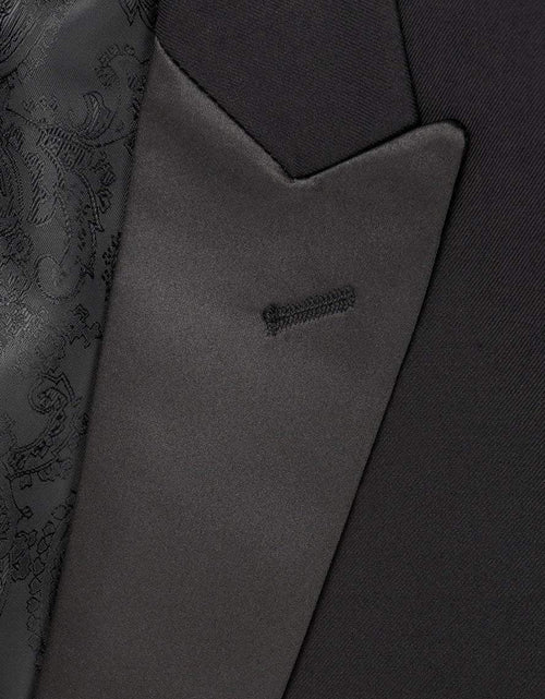 Load image into Gallery viewer, "Milan" Black Tuxedo Jacket Peak (Separates)
