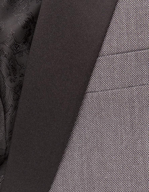 Load image into Gallery viewer, "Sebastian" Grey Pindot Tuxedo Jacket Shawl (Separates)
